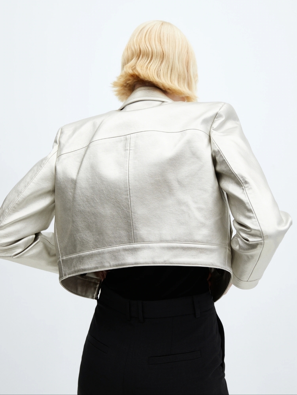 Mango Metallic cropped jacket - Picture 4 of 11